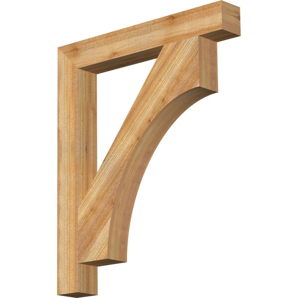 Ekena Millwork Westlake Block Rough Sawn Bracket, Western Red Cedar, 4"W x 30"D x 36"H BKT04X30X36WTL05RWR - main